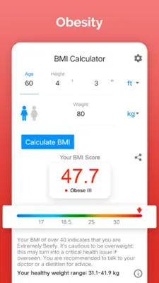 BMI Calculator android App screenshot 1